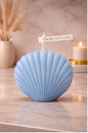 Shell Shaped Soy Wax Candle – Coastal Home Decor