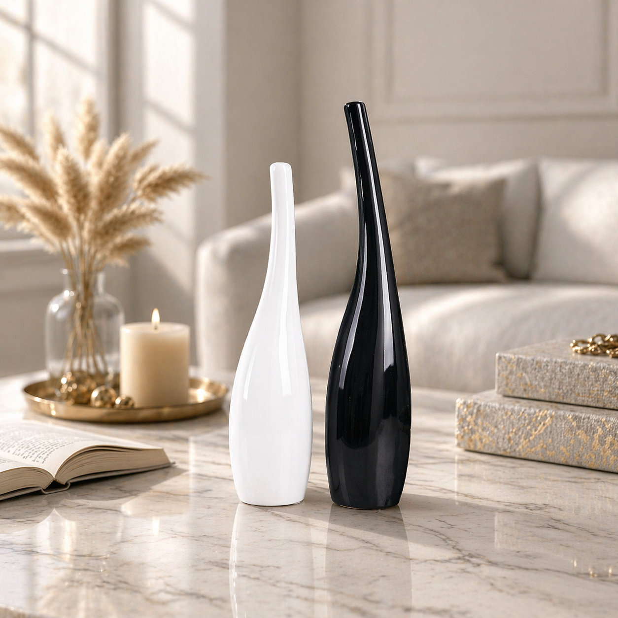 Nordic Luxe Sculptural Vase Set