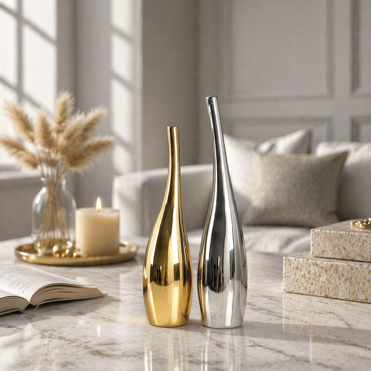 Nordic Luxe Sculptural Vase Set