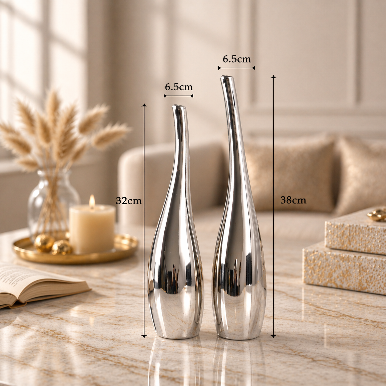 Nordic Luxe Sculptural Vase Set