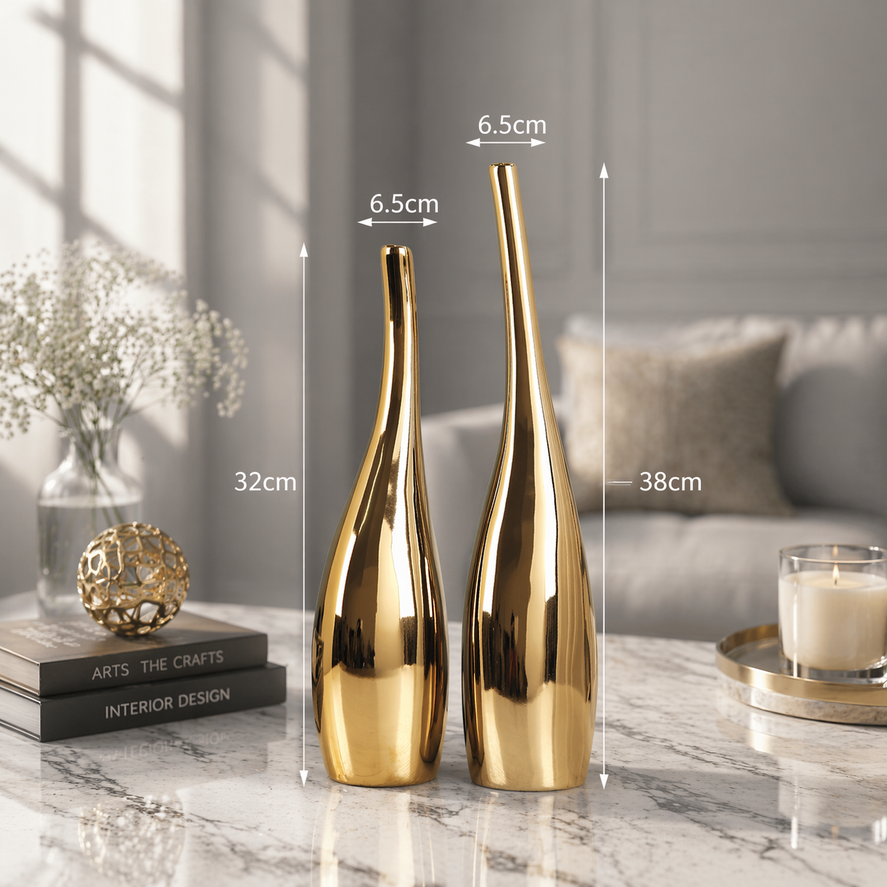 Nordic Luxe Sculptural Vase Set