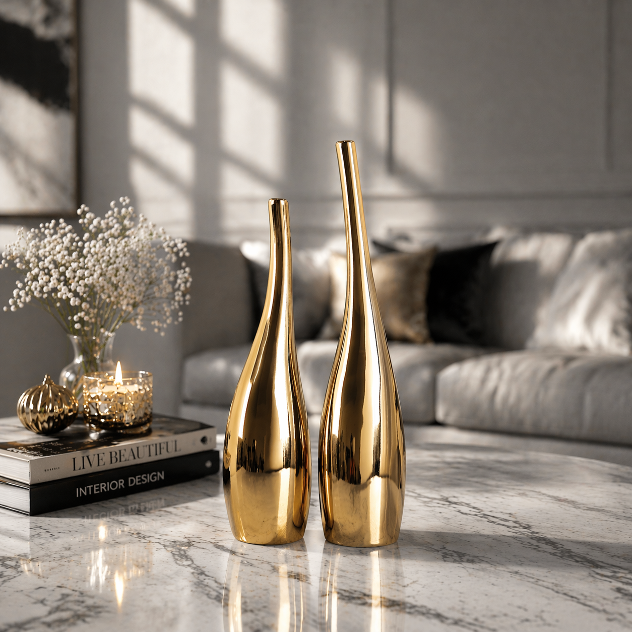 Nordic Luxe Sculptural Vase Set