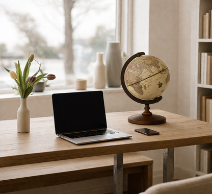 Vintage World Globe – Classic Home Decor