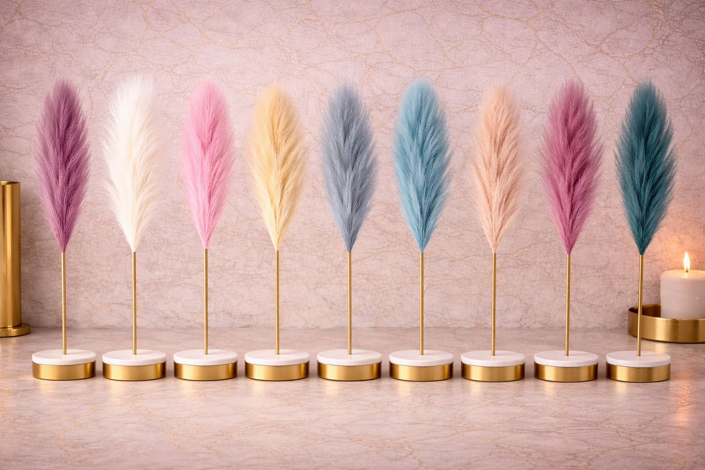Mini Artificial Pampas Grass