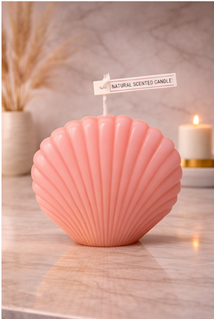 Shell Shaped Soy Wax Candle – Coastal Home Decor